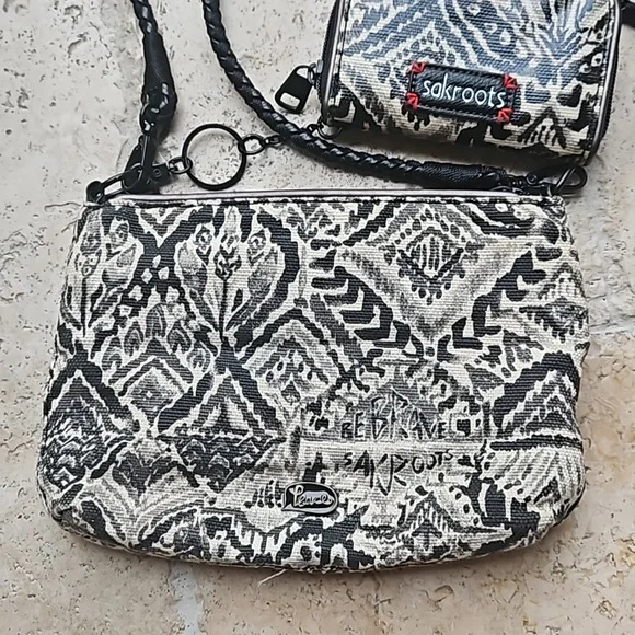 Saks Roots 2 in 1 Crossbody and Wallet with Rope Strap Bag - Picture 6 of 9